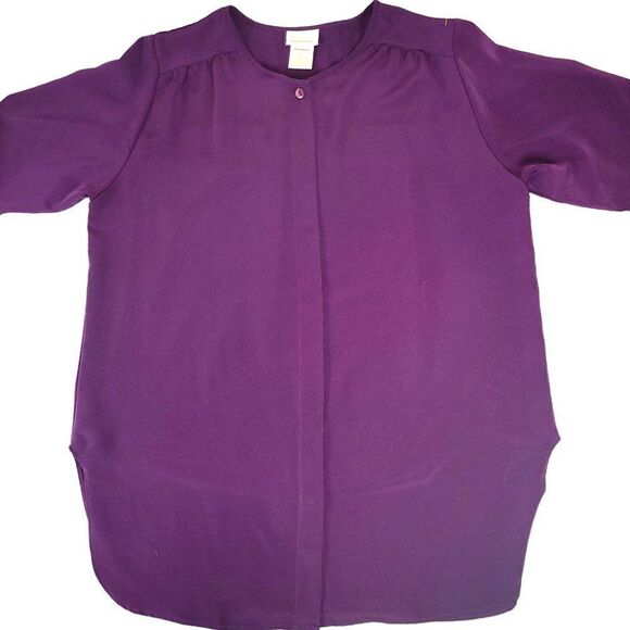 Roamans purple 2pc flowing pants set - Picture 2 of 11